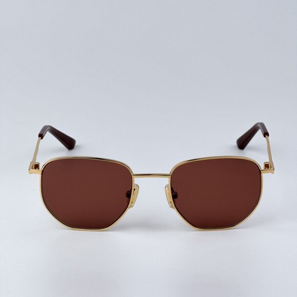 Bottega Veneta BV1301S 003 BRAND NEW Sunglasses Gold Brown Split Panthos Unisex main image 12